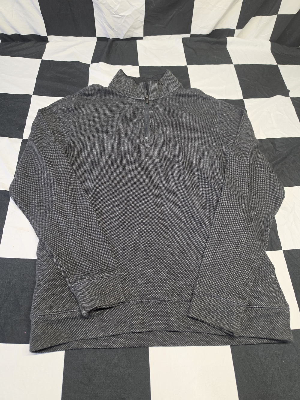 Cole Haan Men's Dark Charcoal Half-Zip Sweater